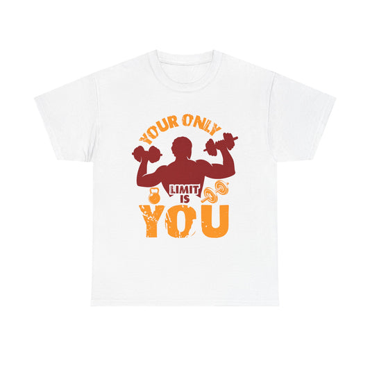 Motivational Fitness Tee — "Your Only Limit Is You" Workout T-Shirt