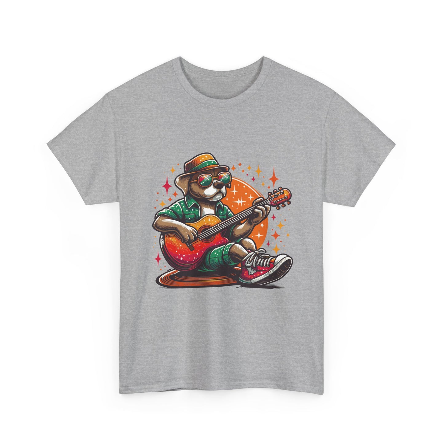 Dog Playing Guitar T‑Shirt — Retro Chill Music Tee for Guitar Lovers