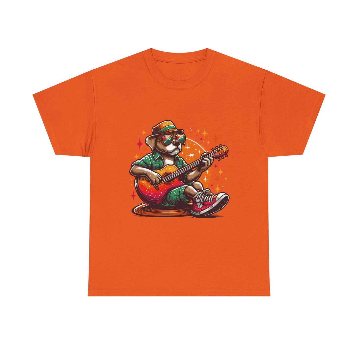 Dog Playing Guitar T‑Shirt — Retro Chill Music Tee for Guitar Lovers