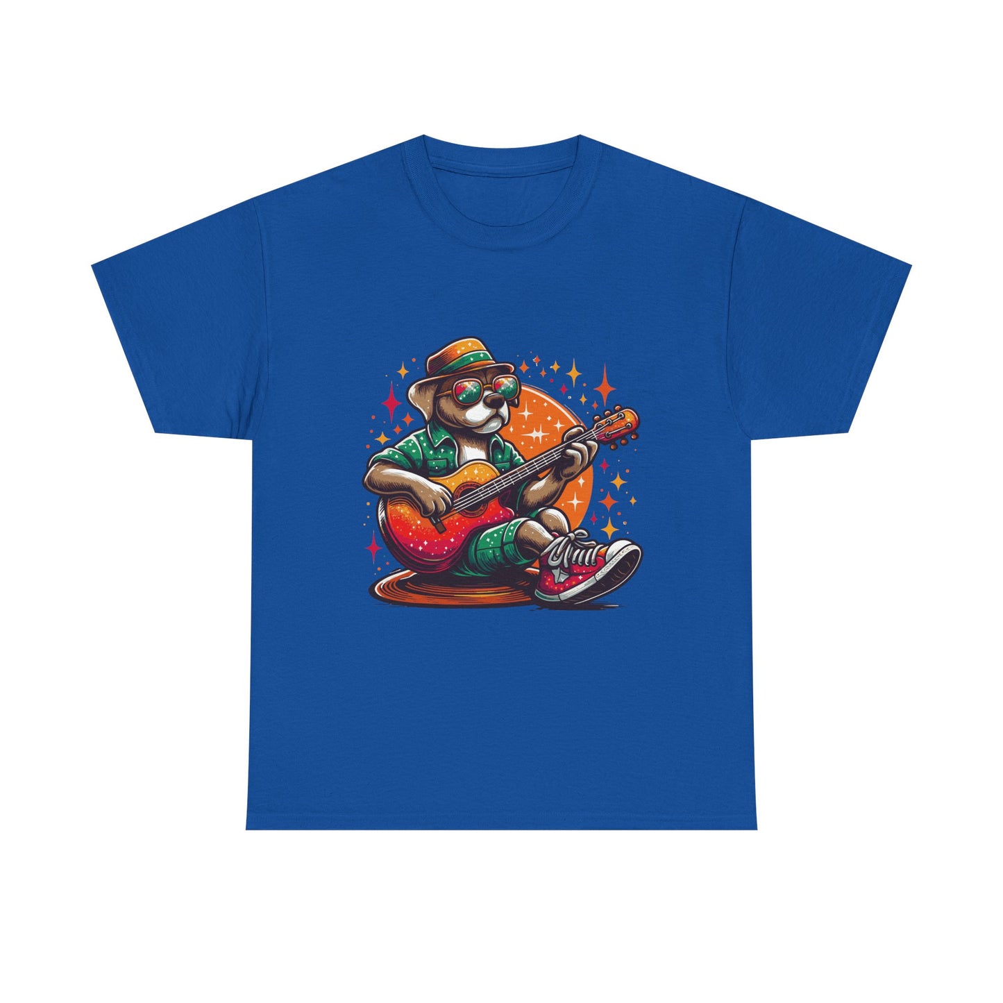 Dog Playing Guitar T‑Shirt — Retro Chill Music Tee for Guitar Lovers