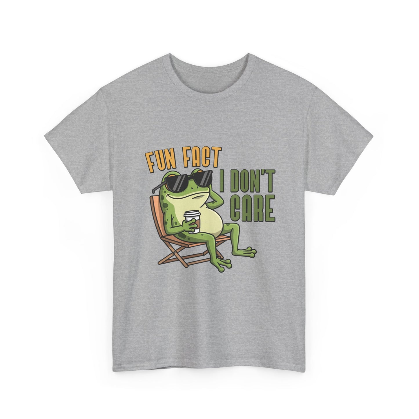 T-Shirt — 'Fun Fact I Don't Care' Relaxed Frog Graphic Tee
