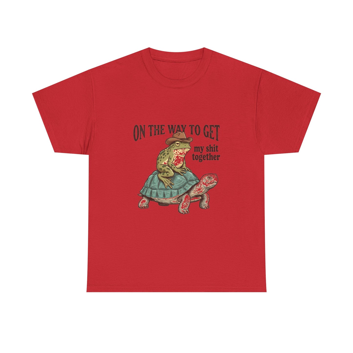 T-Shirt — “On the Way to Get My Shit Together” Funny Turtle Graphic Tee
