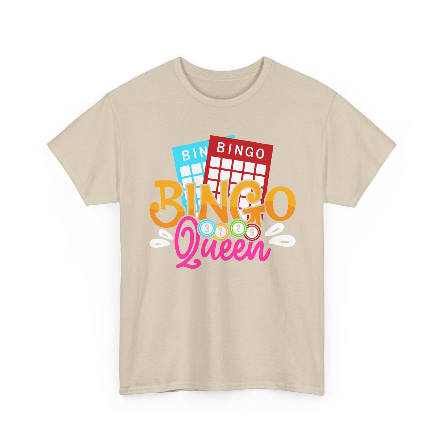 Bingo Queen T-Shirt – Colorful Bingo Cards Graphic Tee for Players & Seniors
