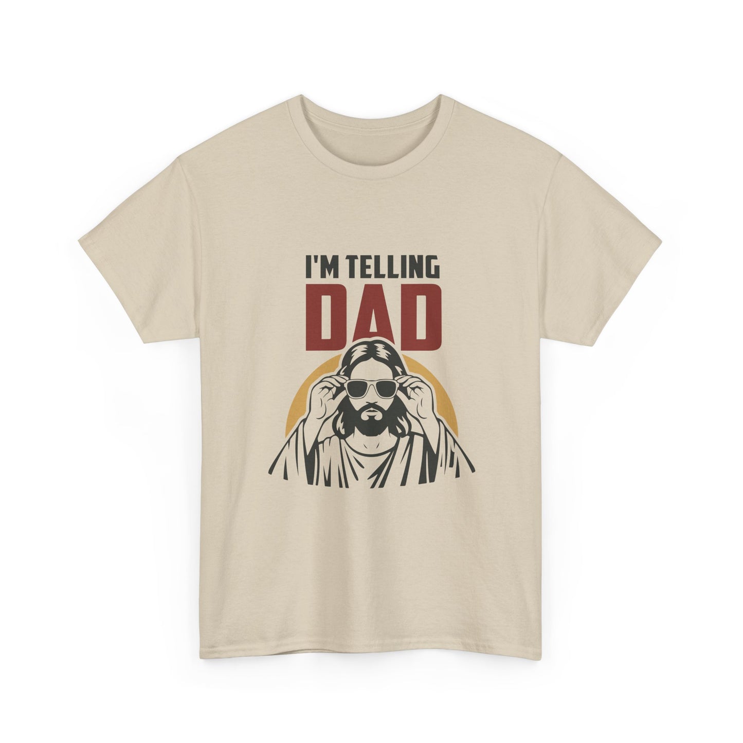 I'm Telling Dad T‑Shirt — Funny Retro Jesus Graphic Tee for Fathers Day & Family Gifts