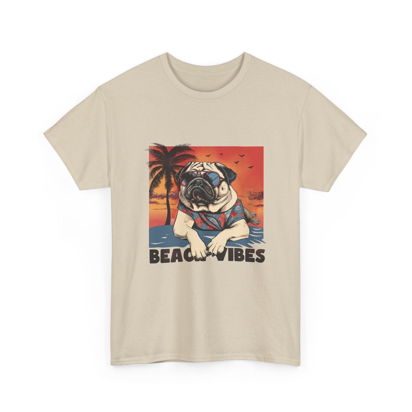 Beach Vibes Pug T‑Shirt