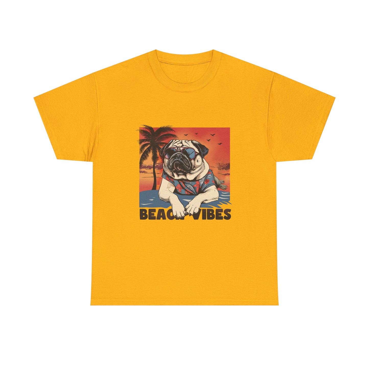 Beach Vibes Pug T‑Shirt