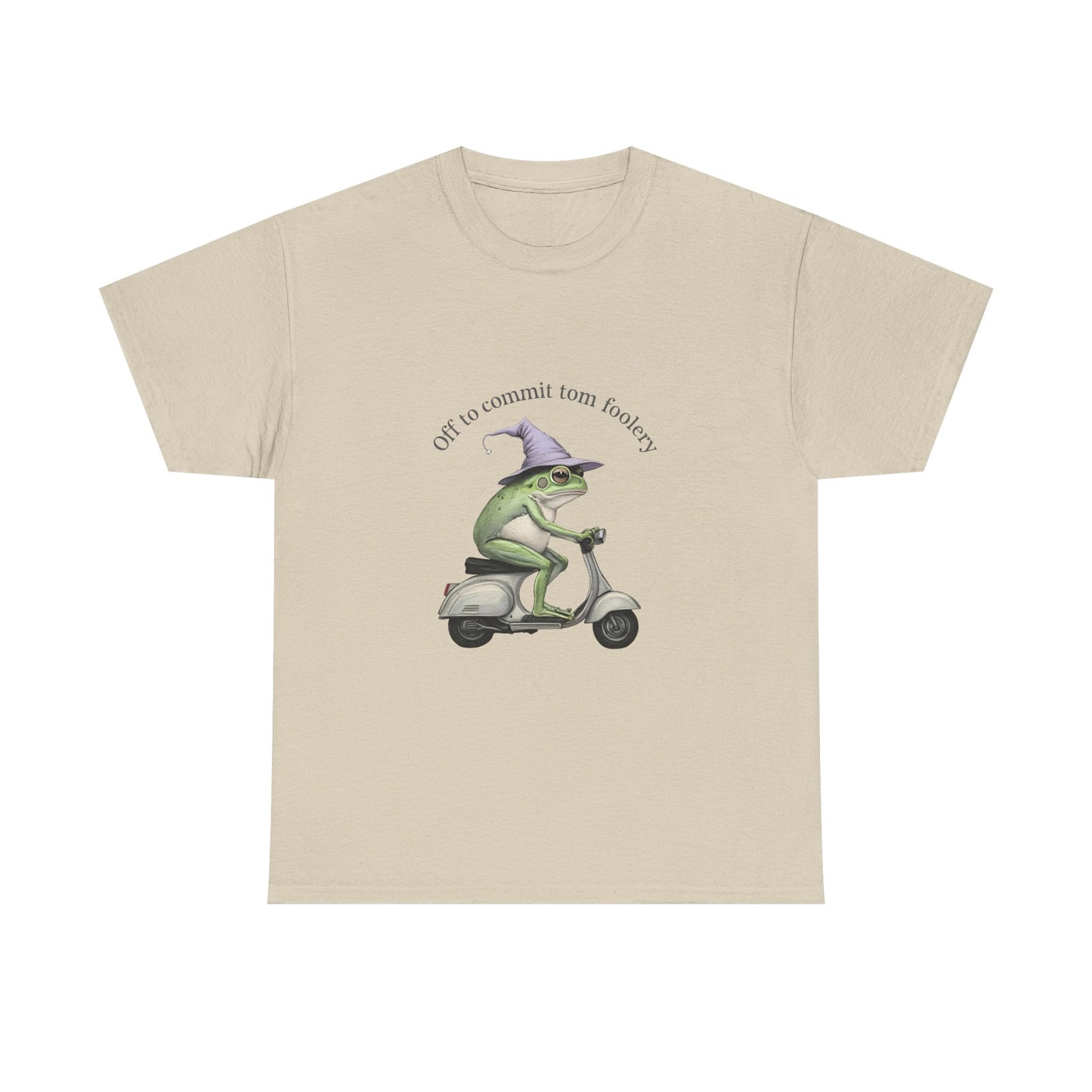 Witch Frog Scooter T-Shirt — 'off to commit form fuckery' Graphic Tee