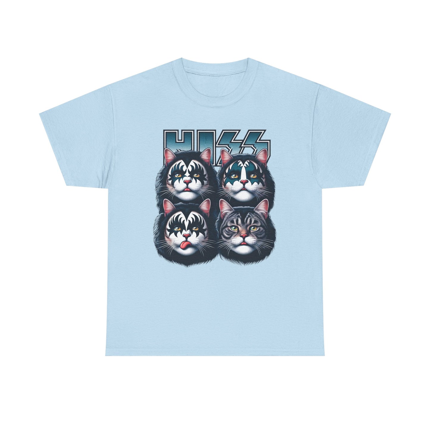 KISS-Style Rock Cat Band T-Shirt