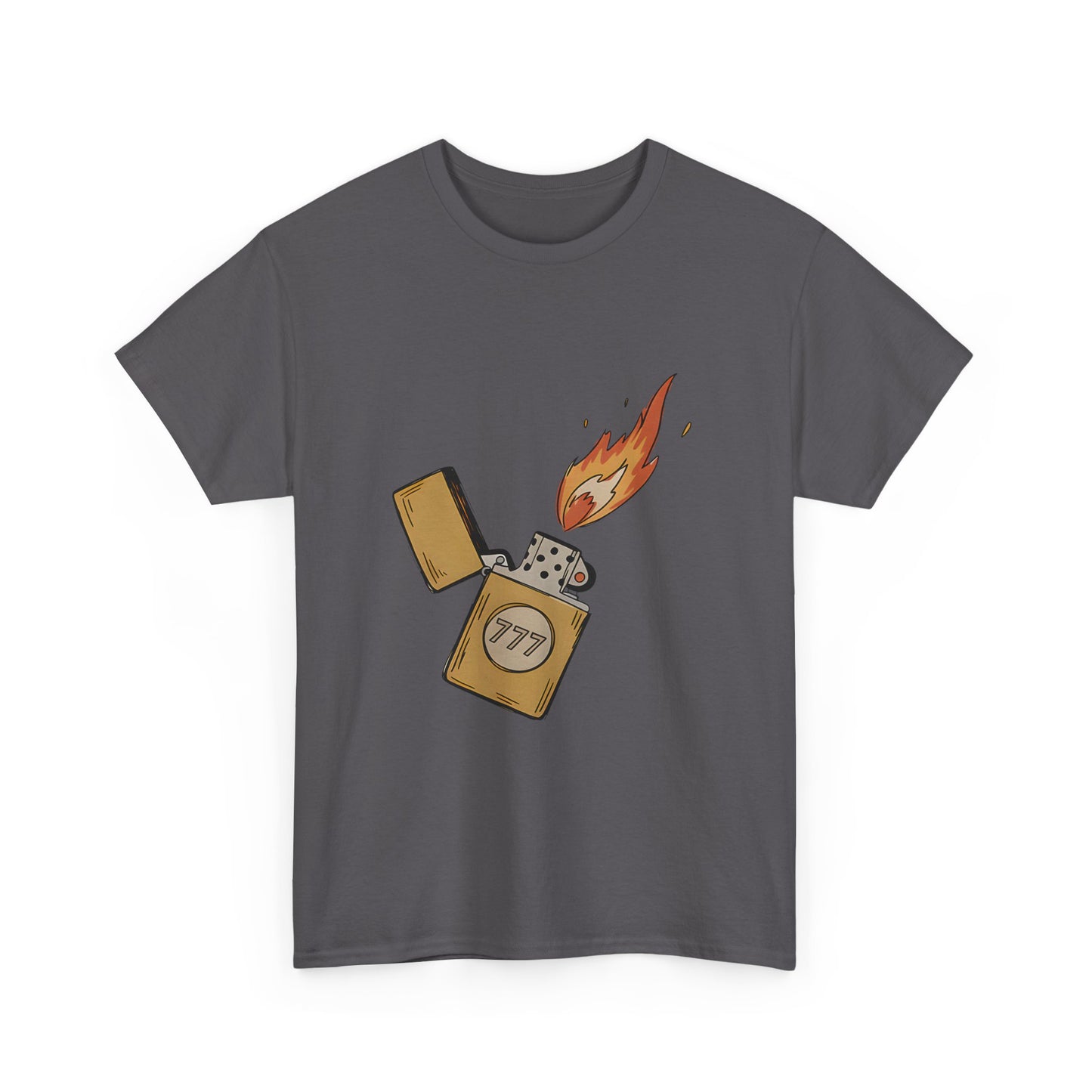 Lighter Flame Graphic Tee — Retro Zippo Illustration T-Shirt