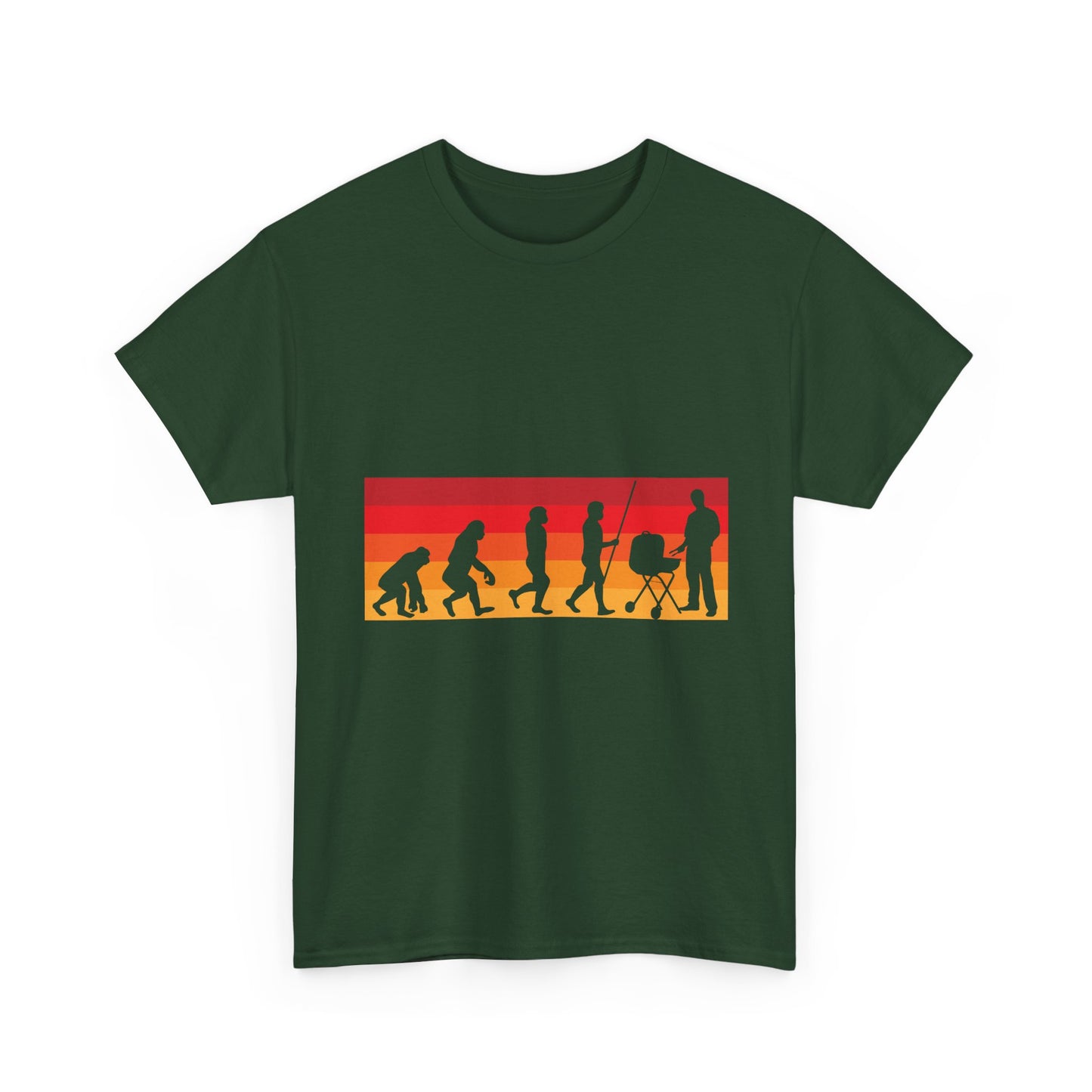 Evolution of Parenthood T-Shirt — Retro Sunset Dad to Parent Silhouette Tee
