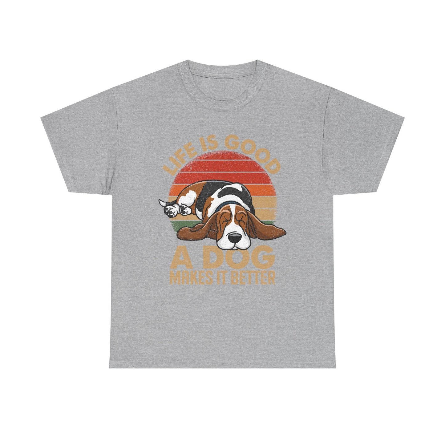 Life Is Good "A Dog Makes It Better" T-Shirt — Cute Retro Dog Lover Tee