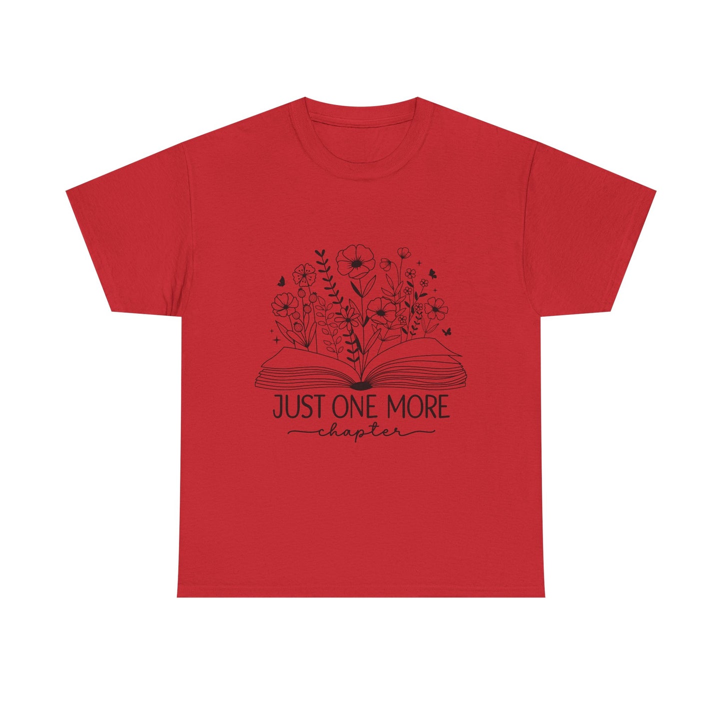 Reading T-Shirt — "Just One More Chapter" Floral Booklover Tee