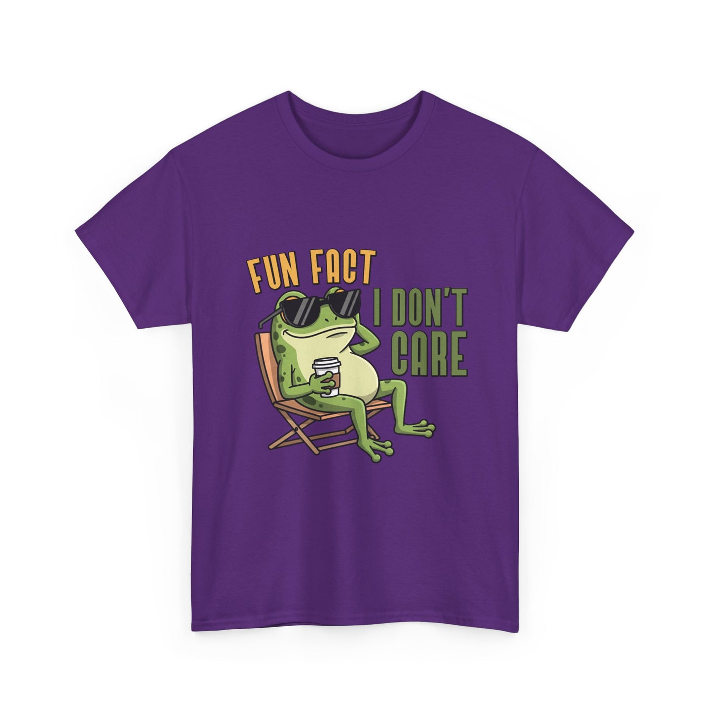 T-Shirt — 'Fun Fact I Don't Care' Relaxed Frog Graphic Tee