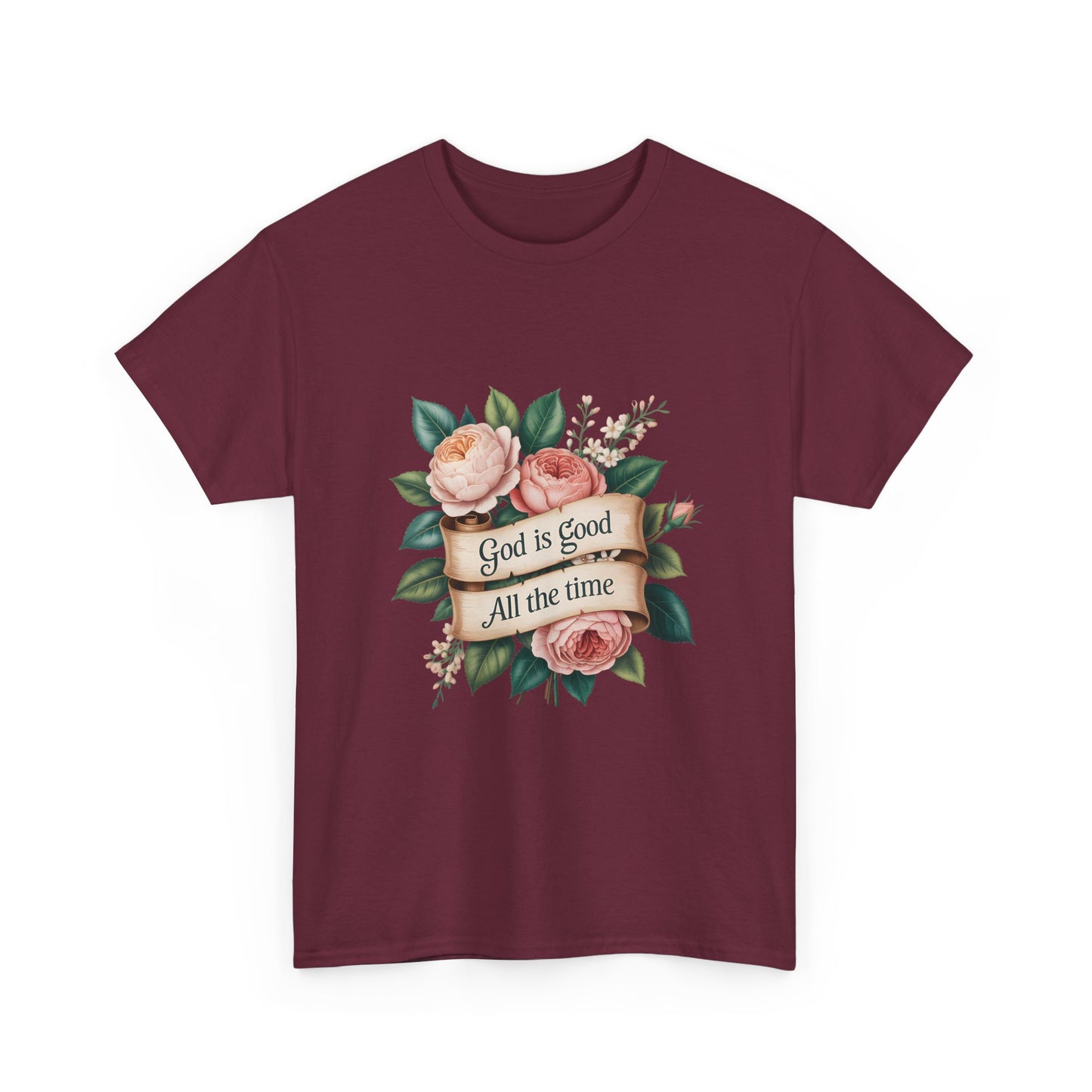 Floral "God is Good All the Time" T‑Shirt