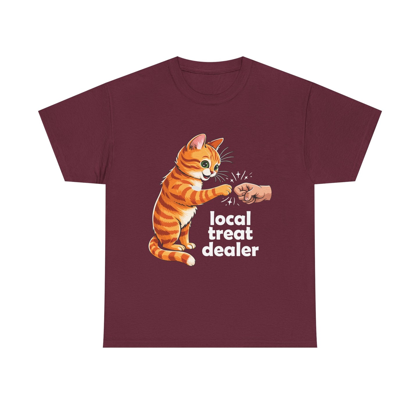 Cat T-Shirt — "Local Treat Dealer" Cute Ginger Kitty Fist Bump Tee