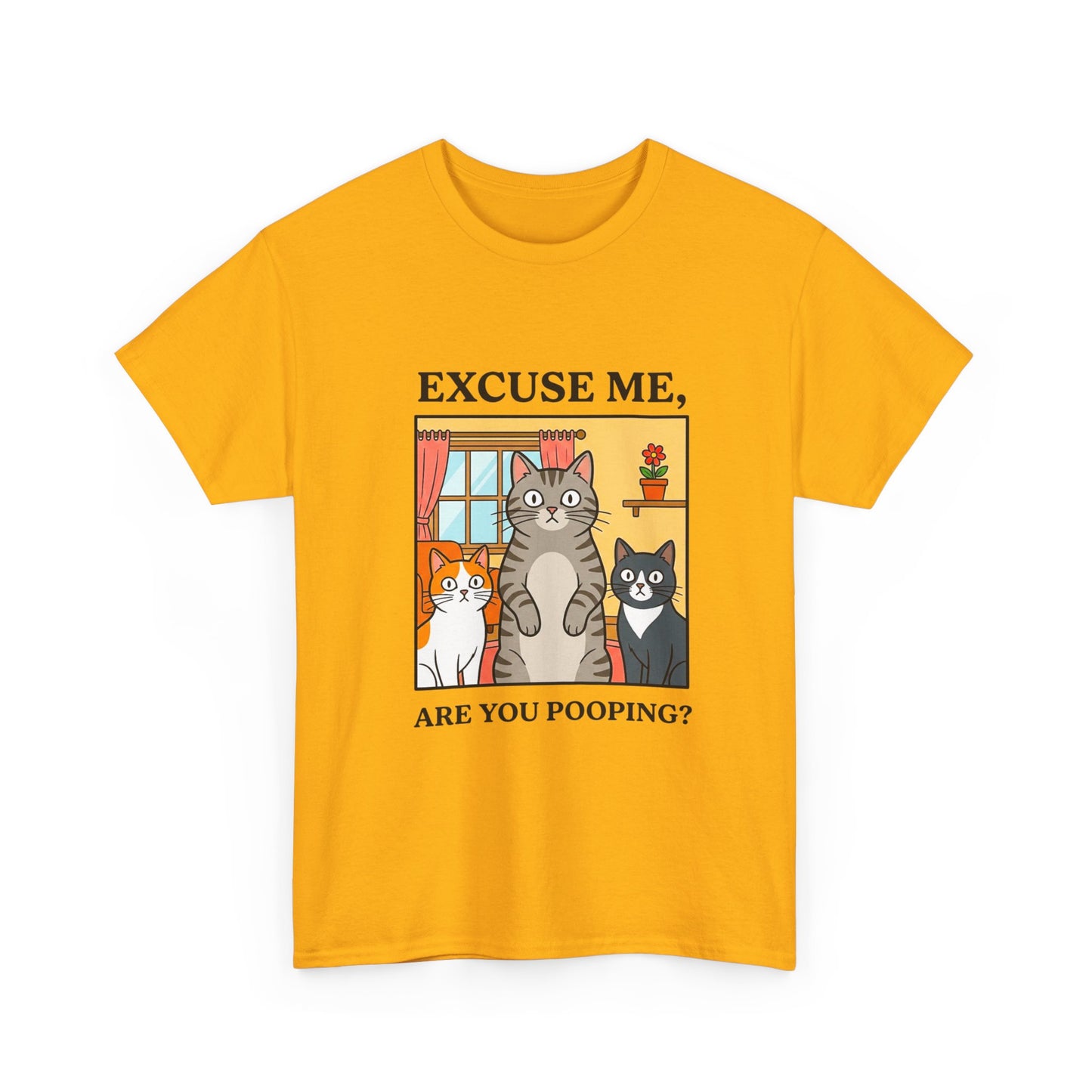Excuse Me Are You Pooping Funny Cat T-shirt