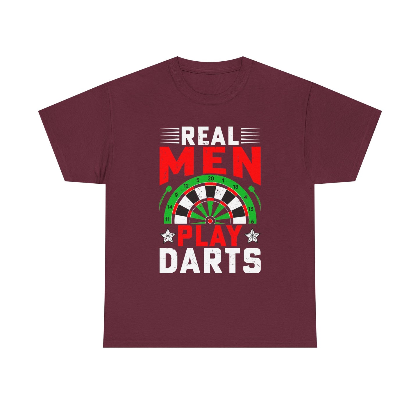 Darts T-Shirt – "Real Men Play Darts" Graphic Tee for Players & Fans