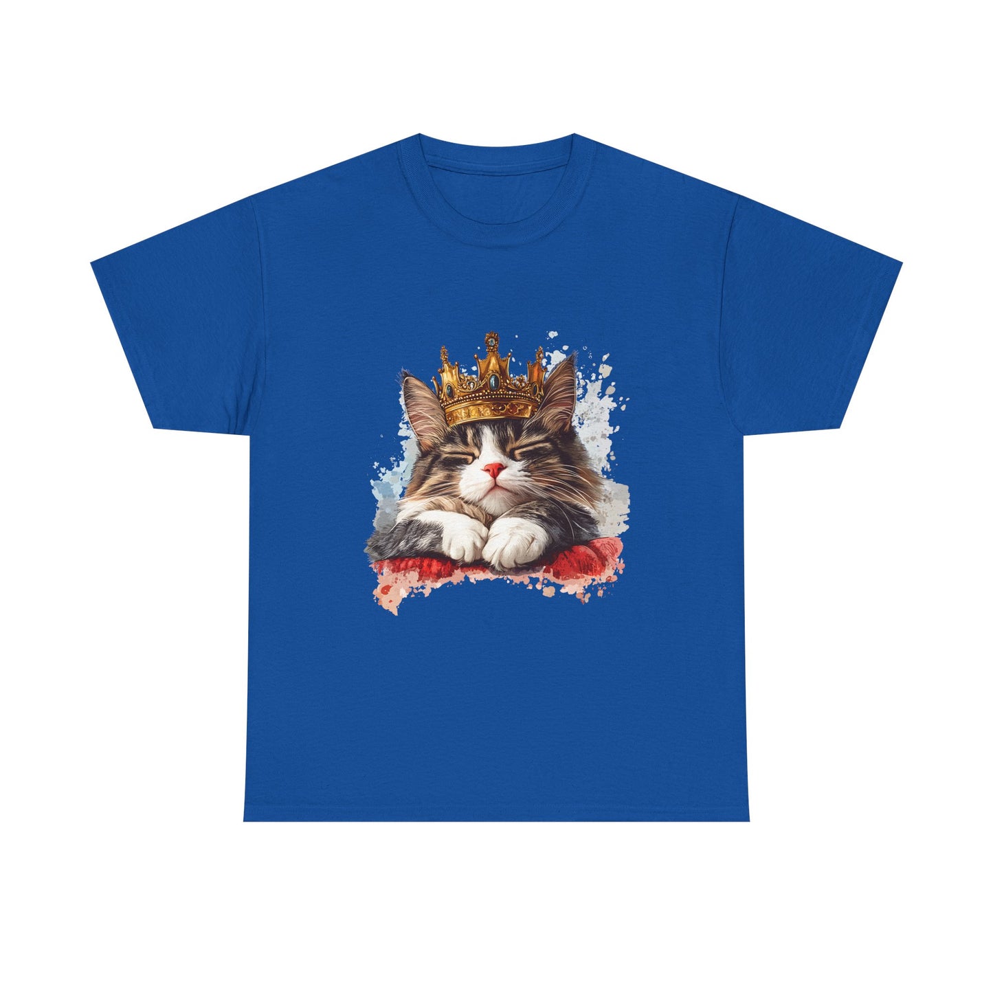 Cat King T-Shirt — Regal Crowned Cat Graphic Tee