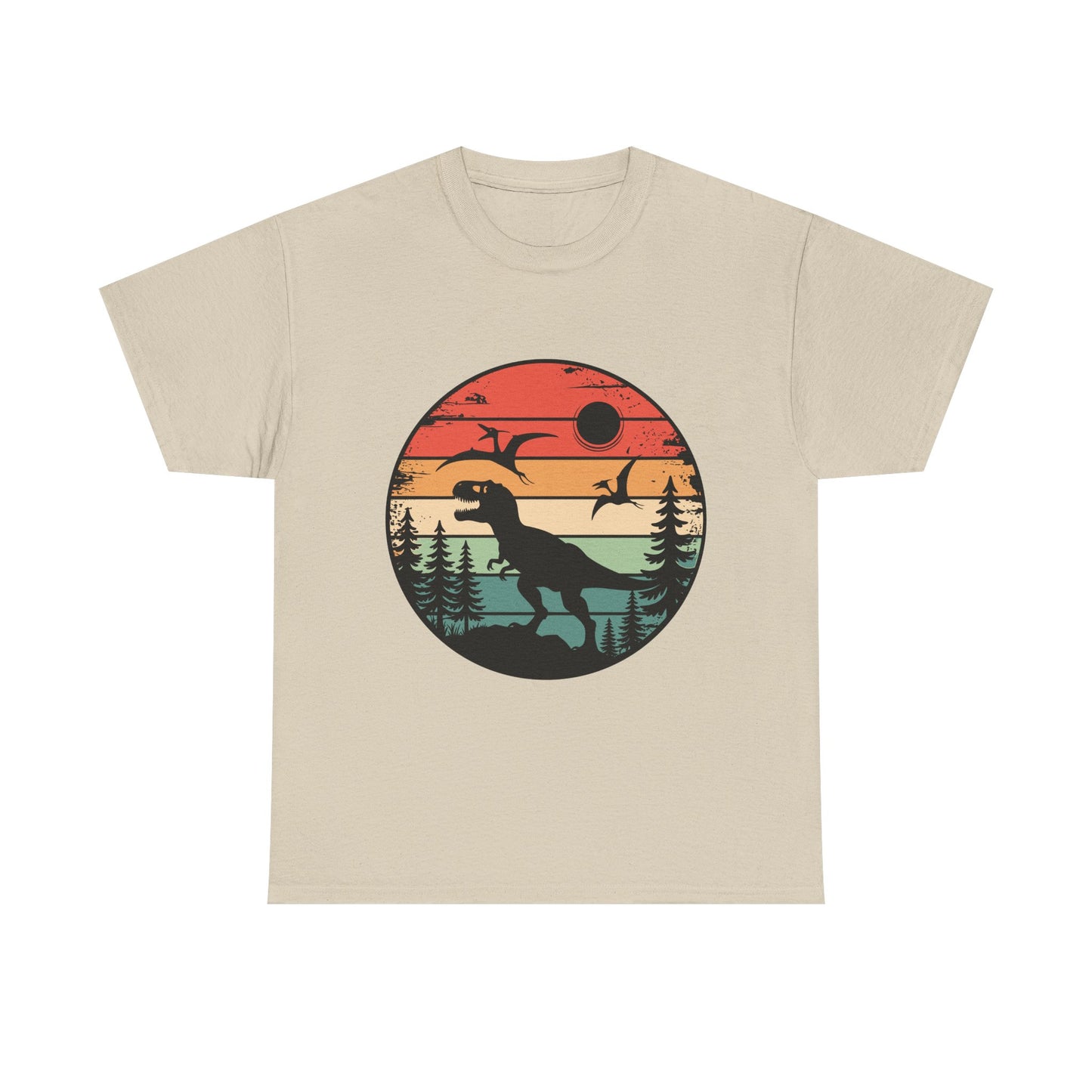 T-Rex Sunset Tee — Retro Dinosaur Graphic T-Shirt