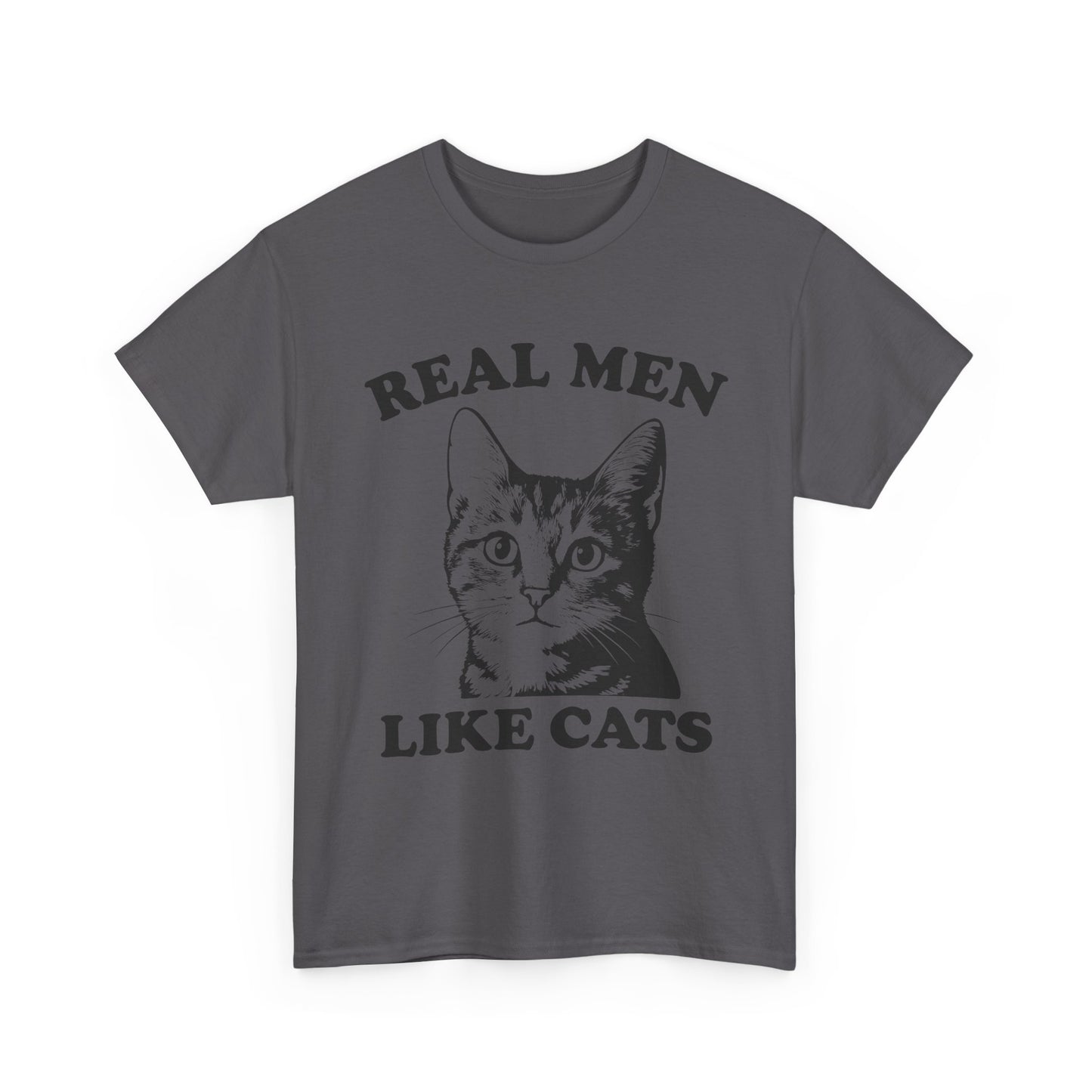 Real Men Like Cats T-Shirt — Vintage Cat Lover Tee