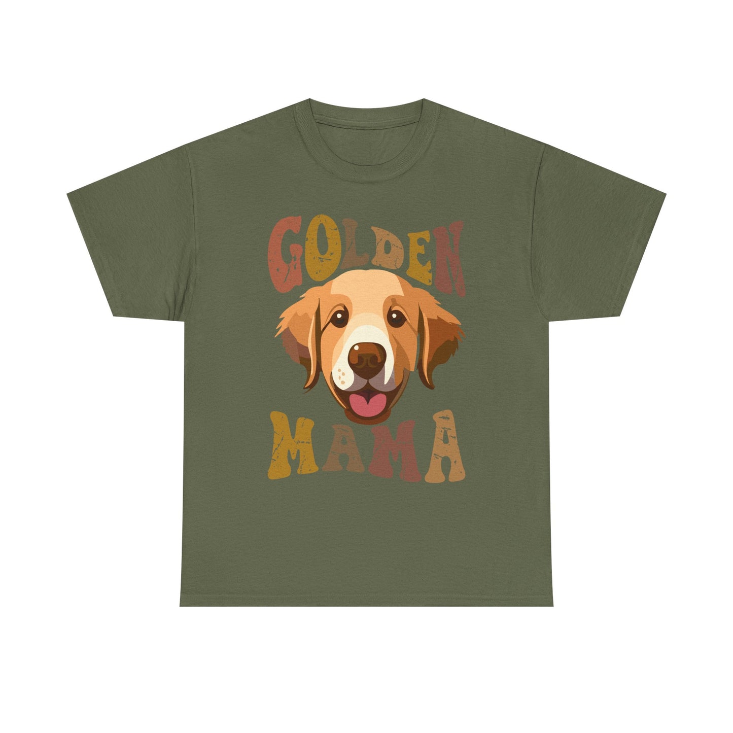 Golden Mama T‑Shirt — Cute Golden Retriever Mom Tee