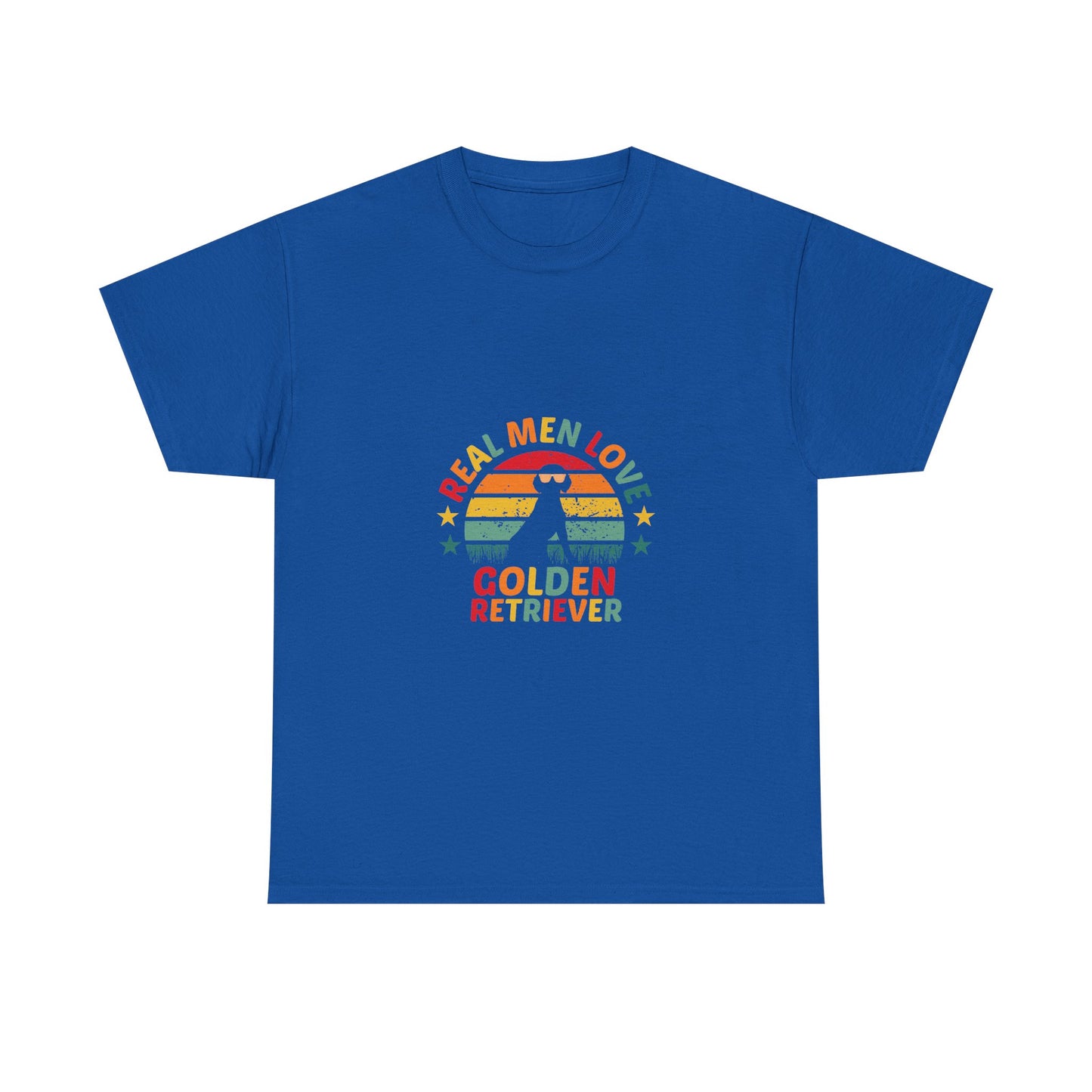 T-Shirt — "Real Men Love Golden Retriever" Retro Dog Tee