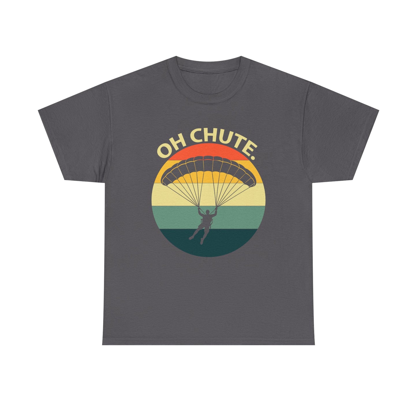 Parachute Retro Tee — "Oh Chute" Skydiving Graphic T-Shirt
