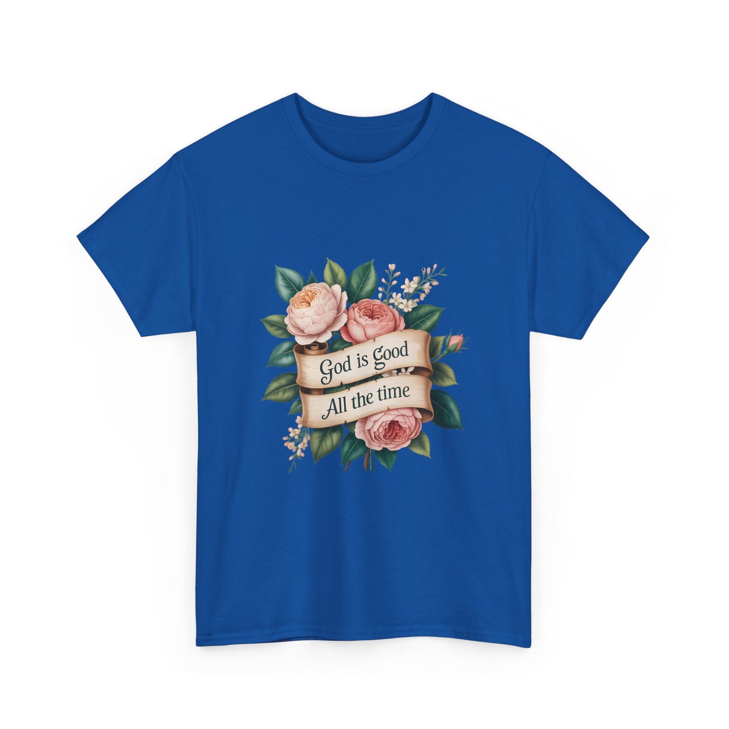 Floral "God is Good All the Time" T‑Shirt