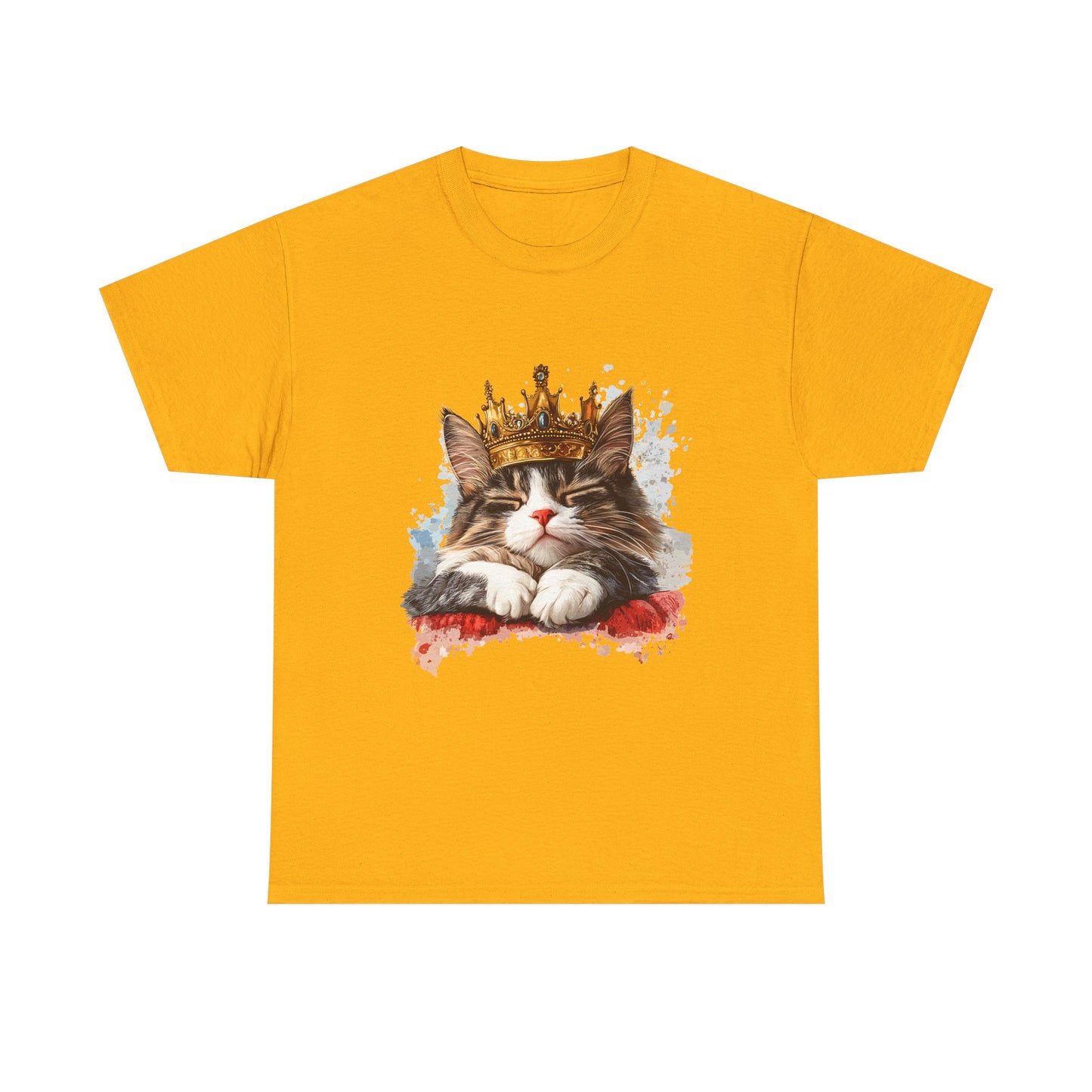 Cat King T-Shirt — Regal Crowned Cat Graphic Tee