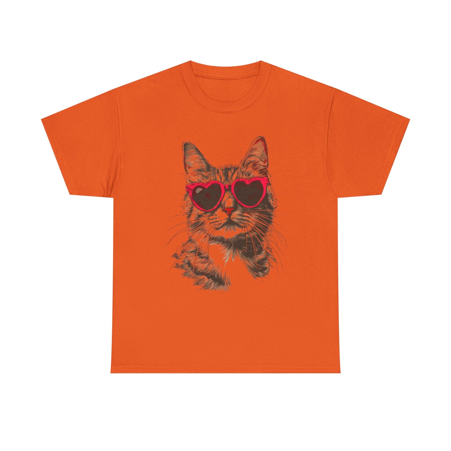 Cat with Heart Sunglasses T-Shirt