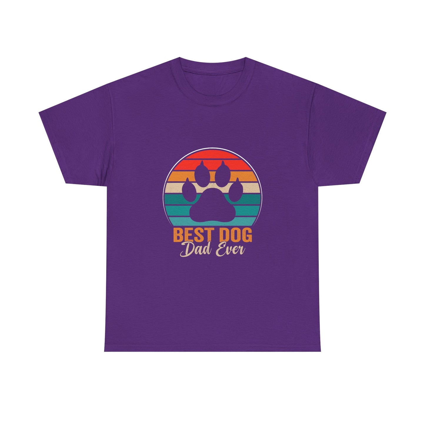 Best Dog Dad Ever T-Shirt — Retro Paw Print Tee for Dog Lovers