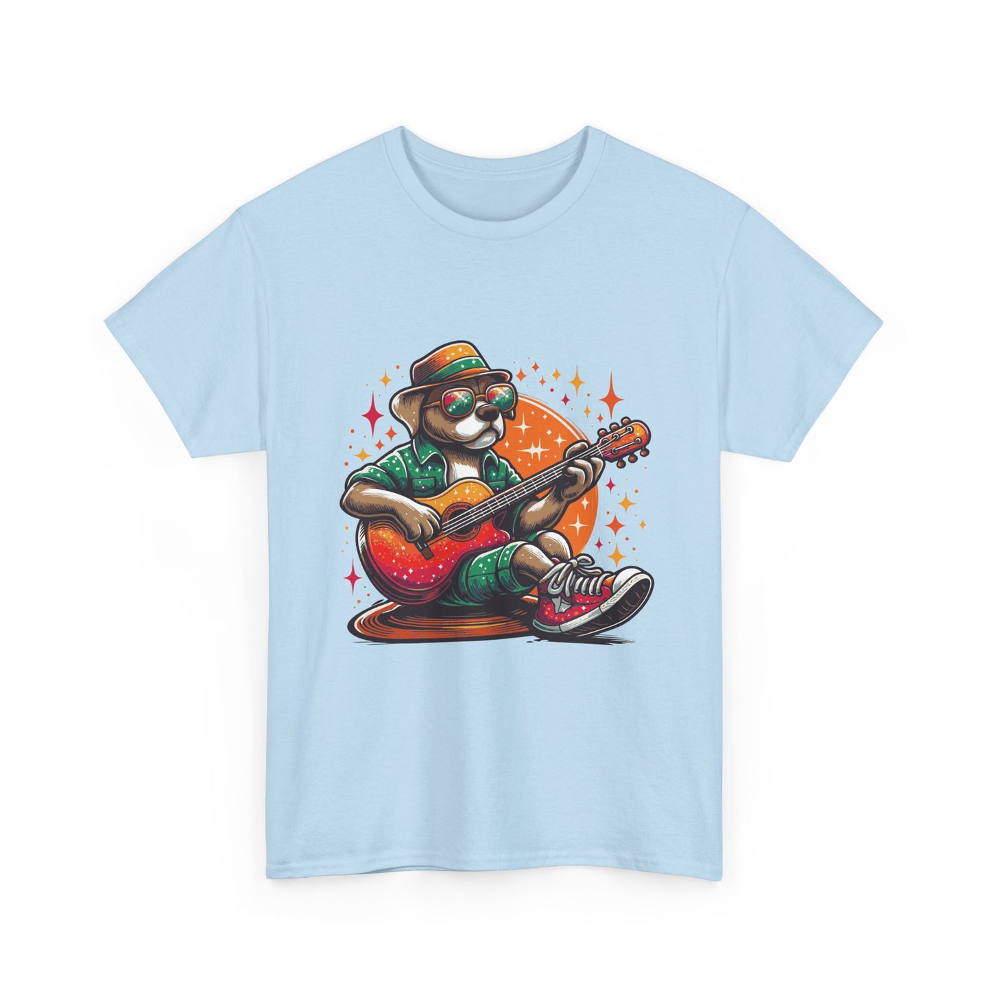 Dog Playing Guitar T‑Shirt — Retro Chill Music Tee for Guitar Lovers