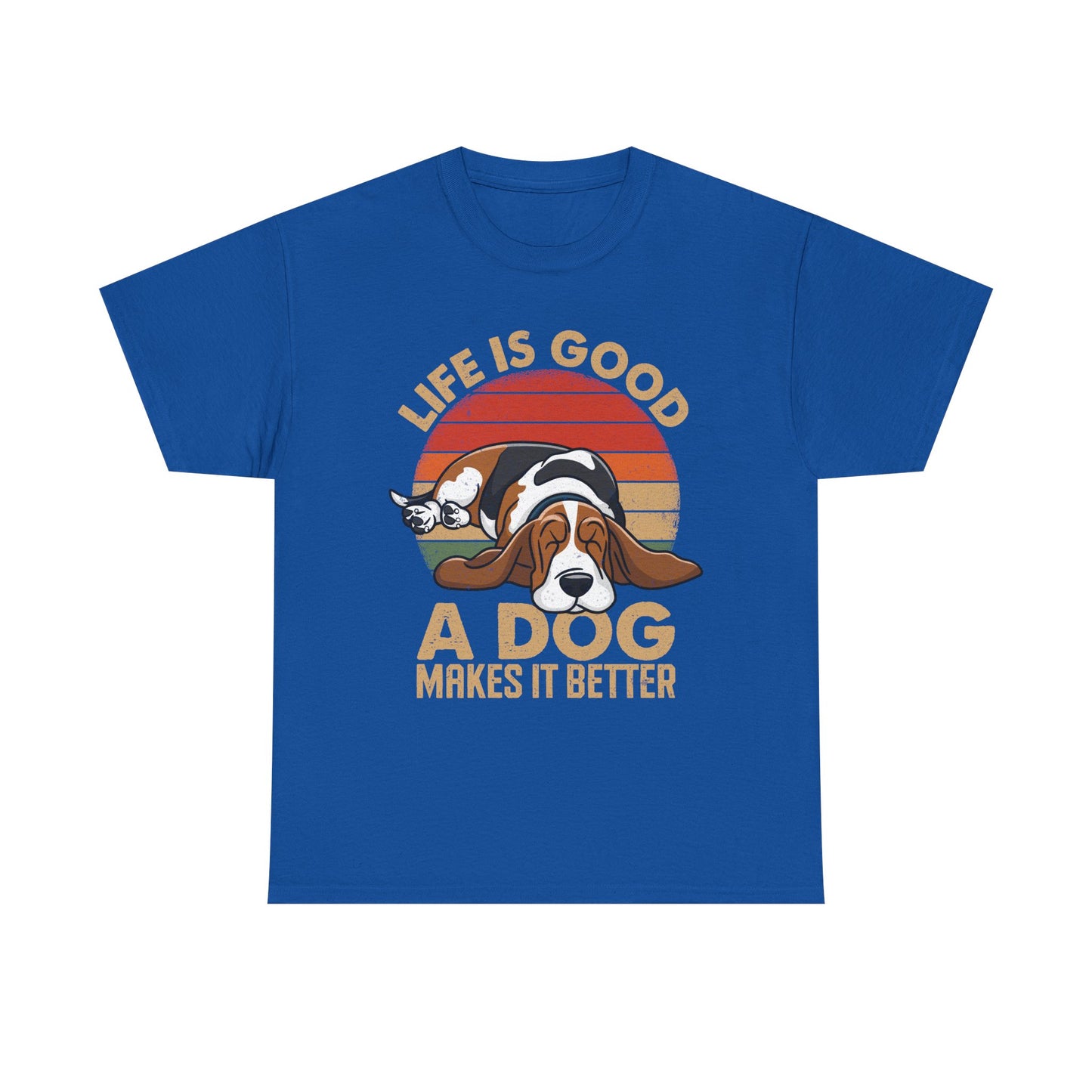 Life Is Good "A Dog Makes It Better" T-Shirt — Cute Retro Dog Lover Tee