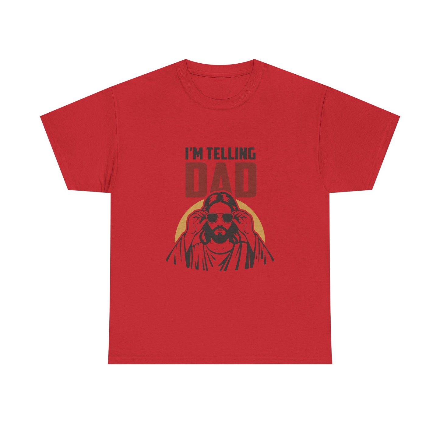I'm Telling Dad T‑Shirt — Funny Retro Jesus Graphic Tee for Fathers Day & Family Gifts