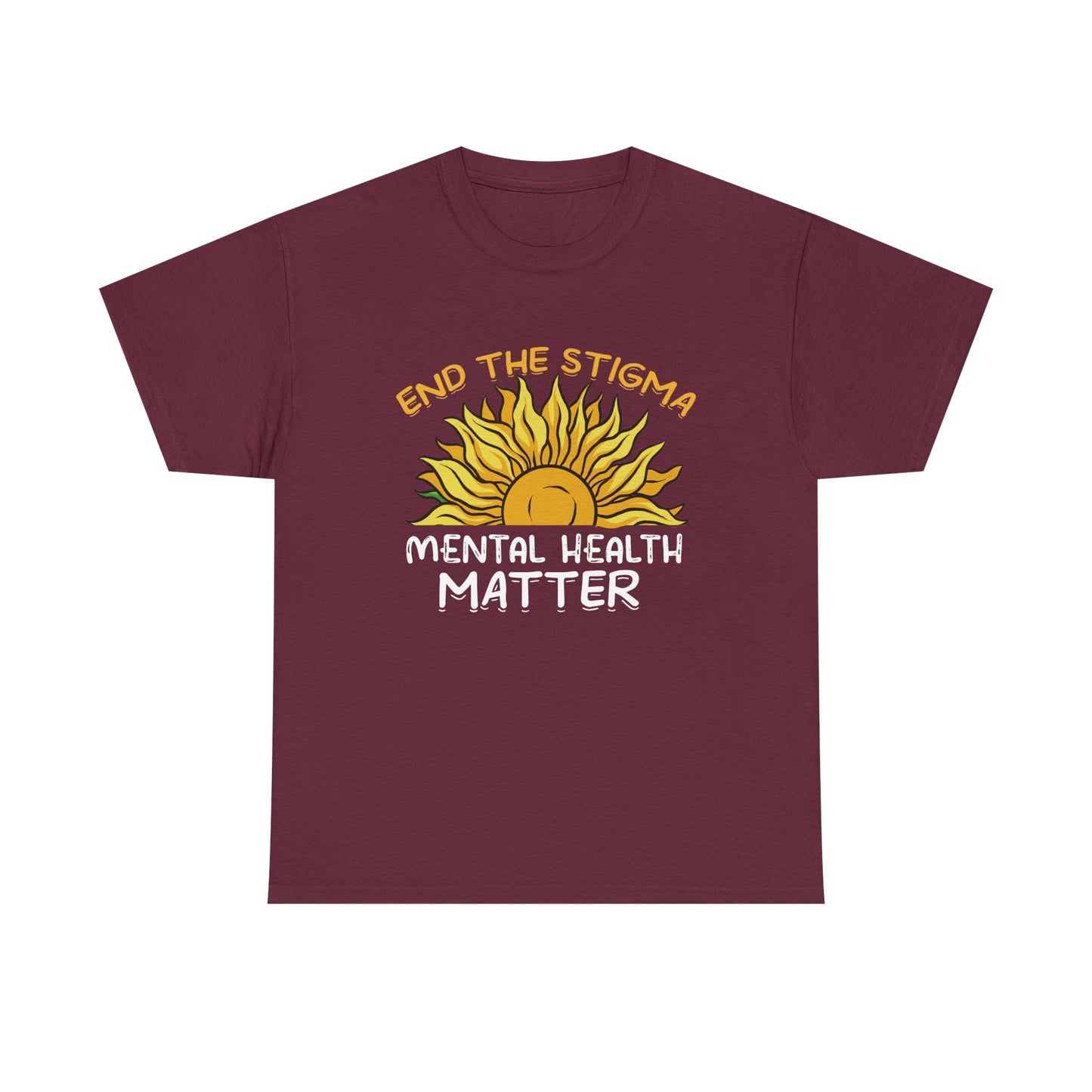 Mental Health Matter T-Shirt — "End the Stigma" Sun Graphic Tee