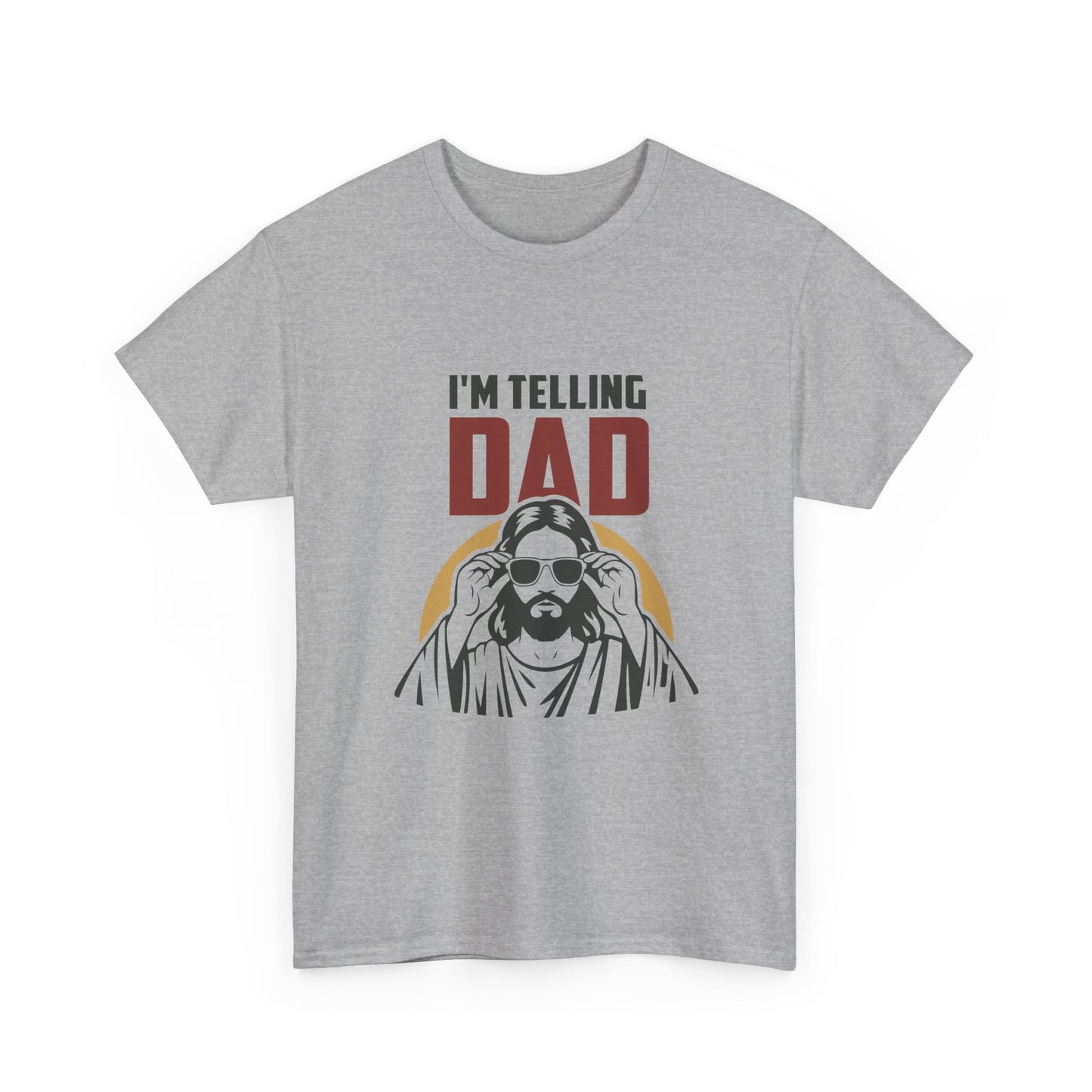 I'm Telling Dad T‑Shirt — Funny Retro Jesus Graphic Tee for Fathers Day & Family Gifts