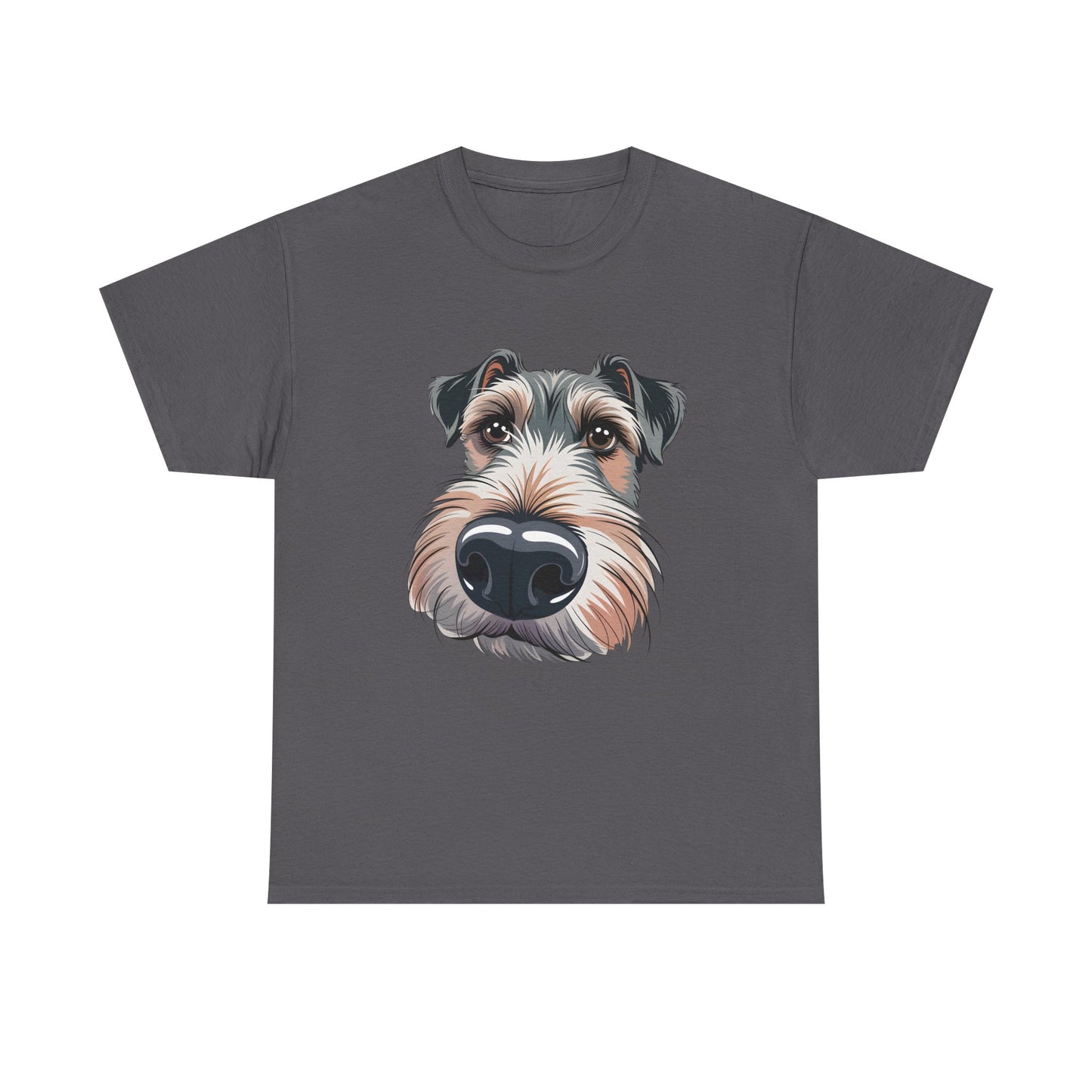 Schnauzer Nose Close-Up T-Shirt — Funny Dog Face Tee for Pet Lovers