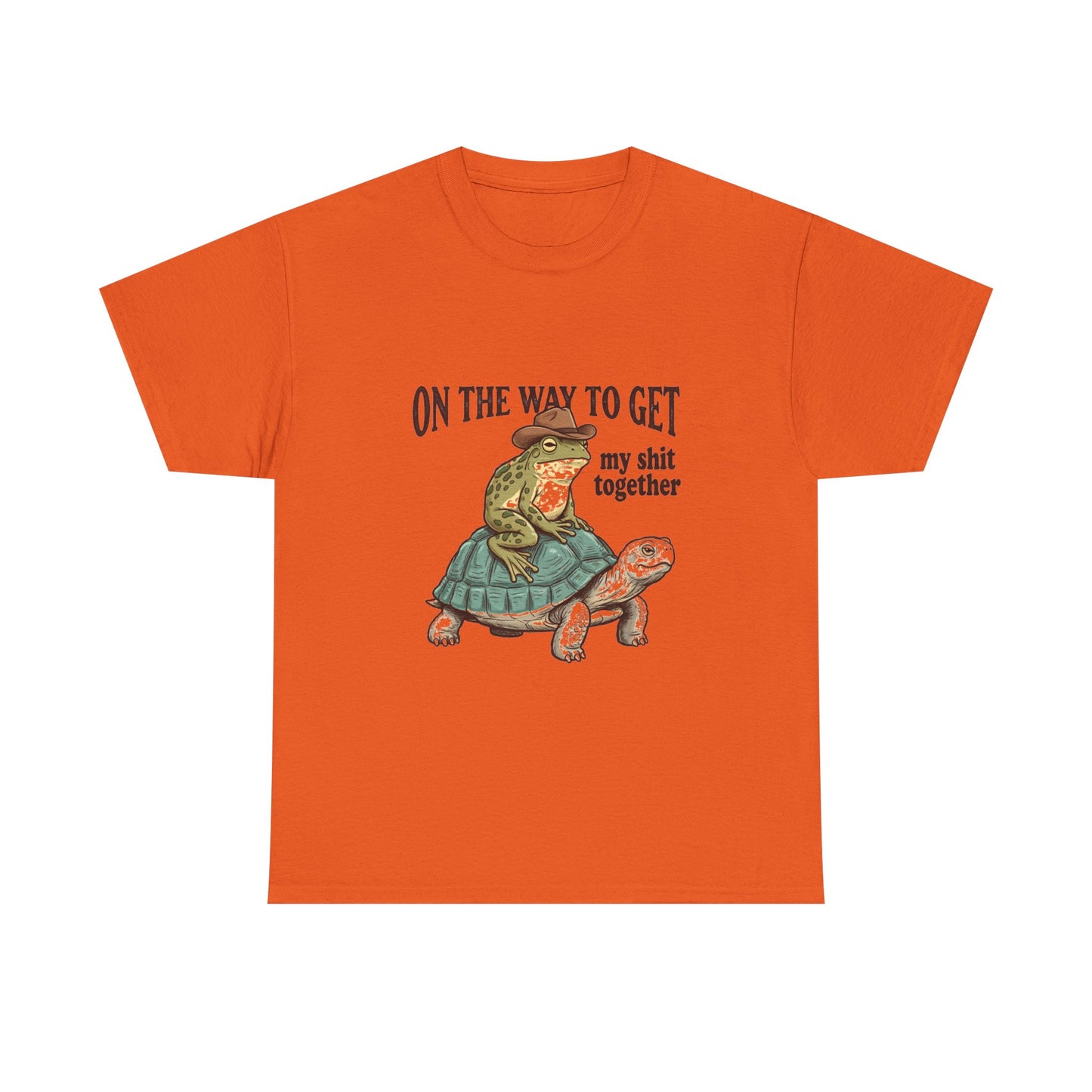 T-Shirt — “On the Way to Get My Shit Together” Funny Turtle Graphic Tee