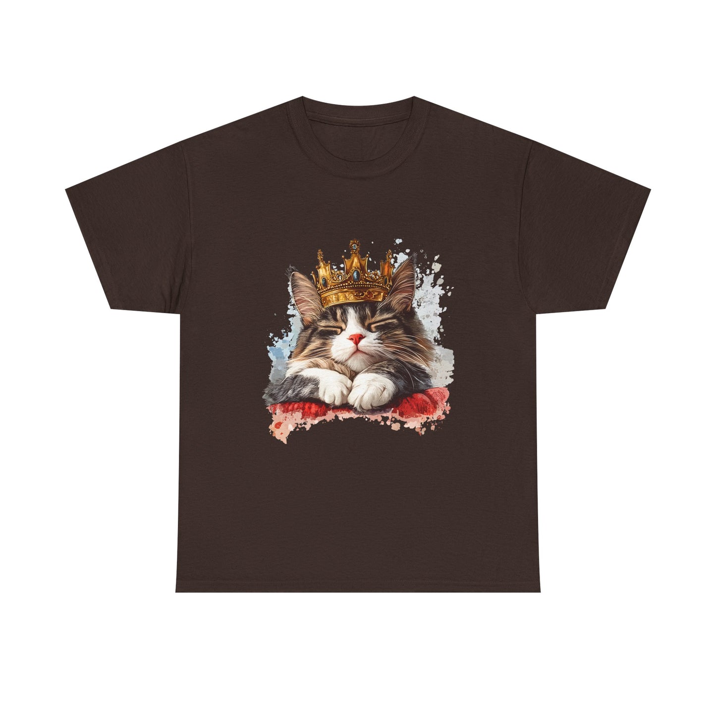 Cat King T-Shirt — Regal Crowned Cat Graphic Tee
