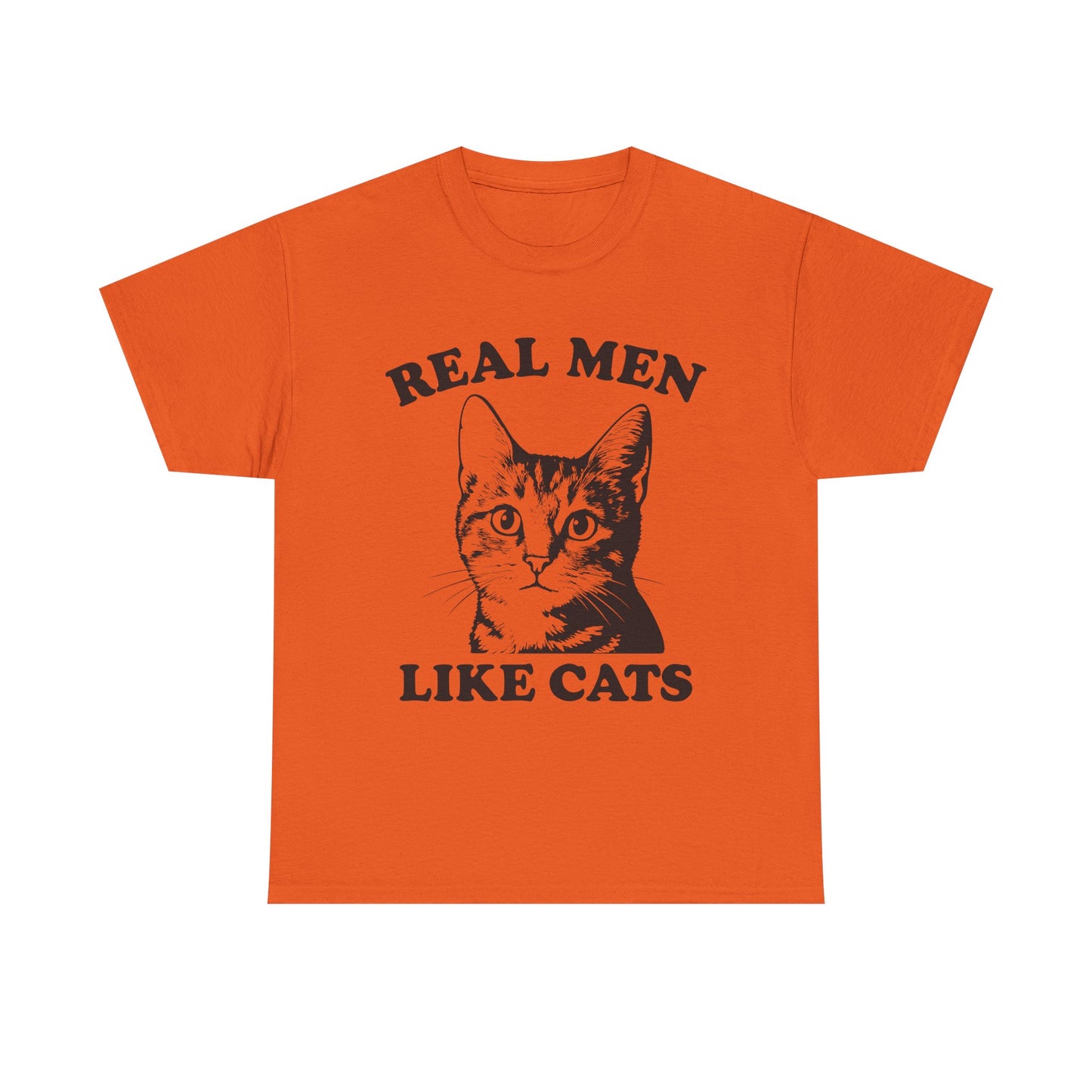 Real Men Like Cats T-Shirt — Vintage Cat Lover Tee