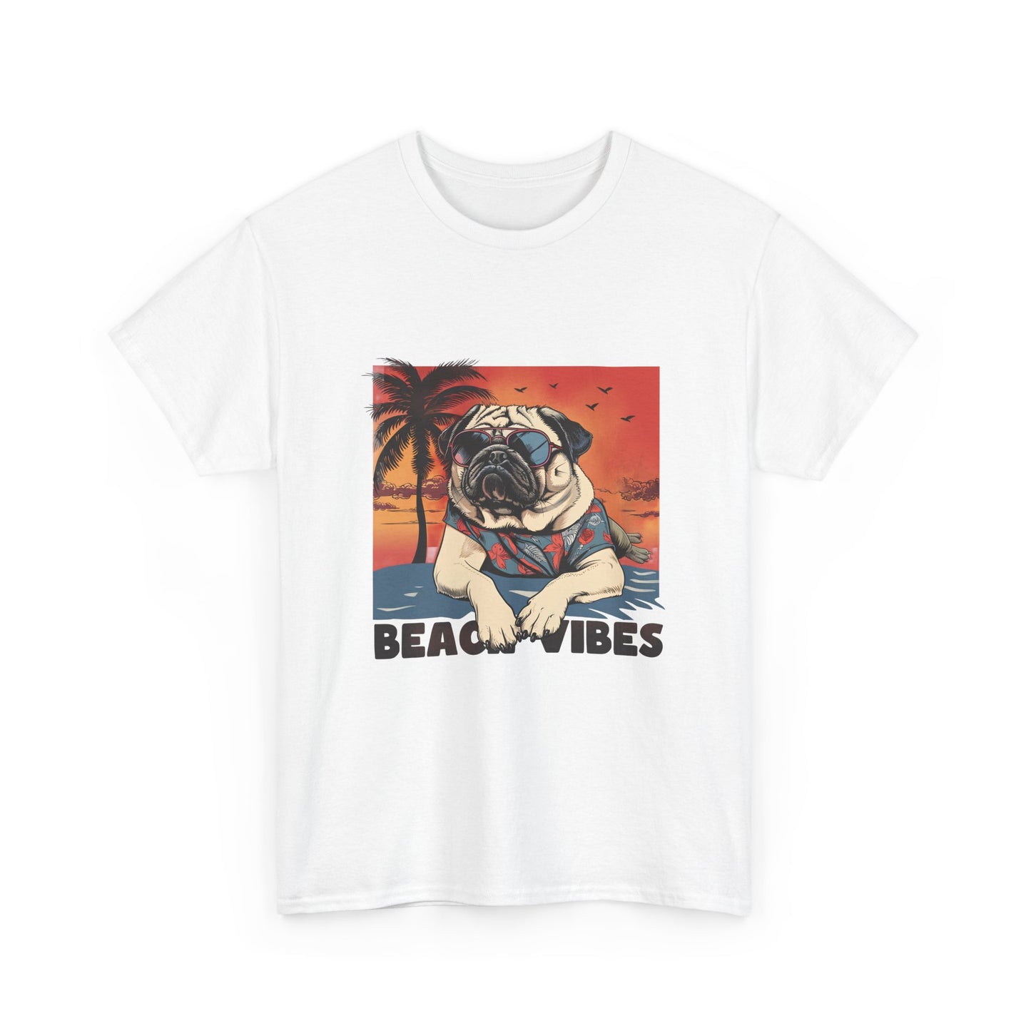 Beach Vibes Pug T‑Shirt