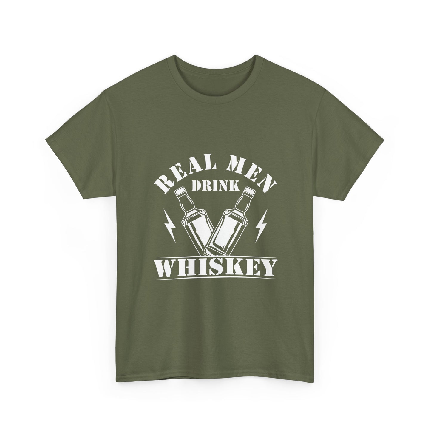 Whiskey Tee - "Real Men Drink Whiskey" Graphic T-Shirt