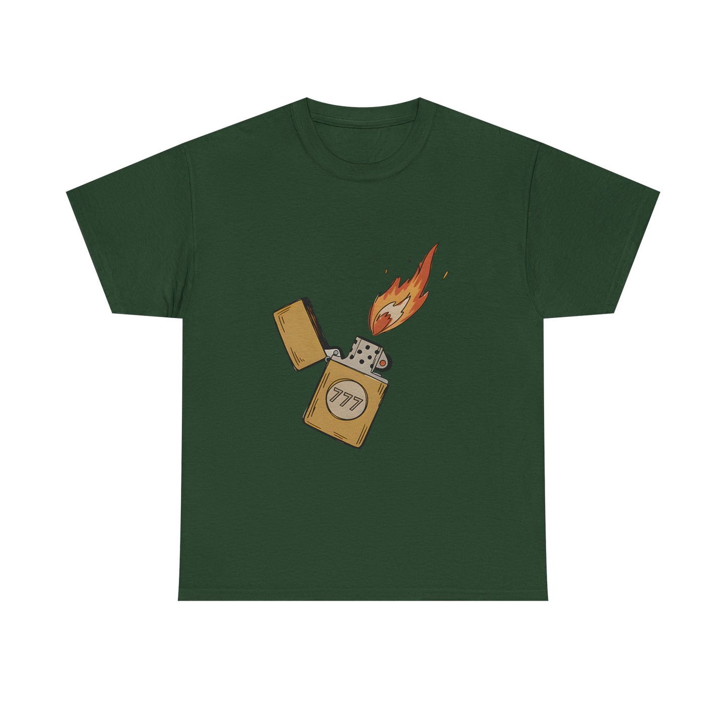 Lighter Flame Graphic Tee — Retro Zippo Illustration T-Shirt
