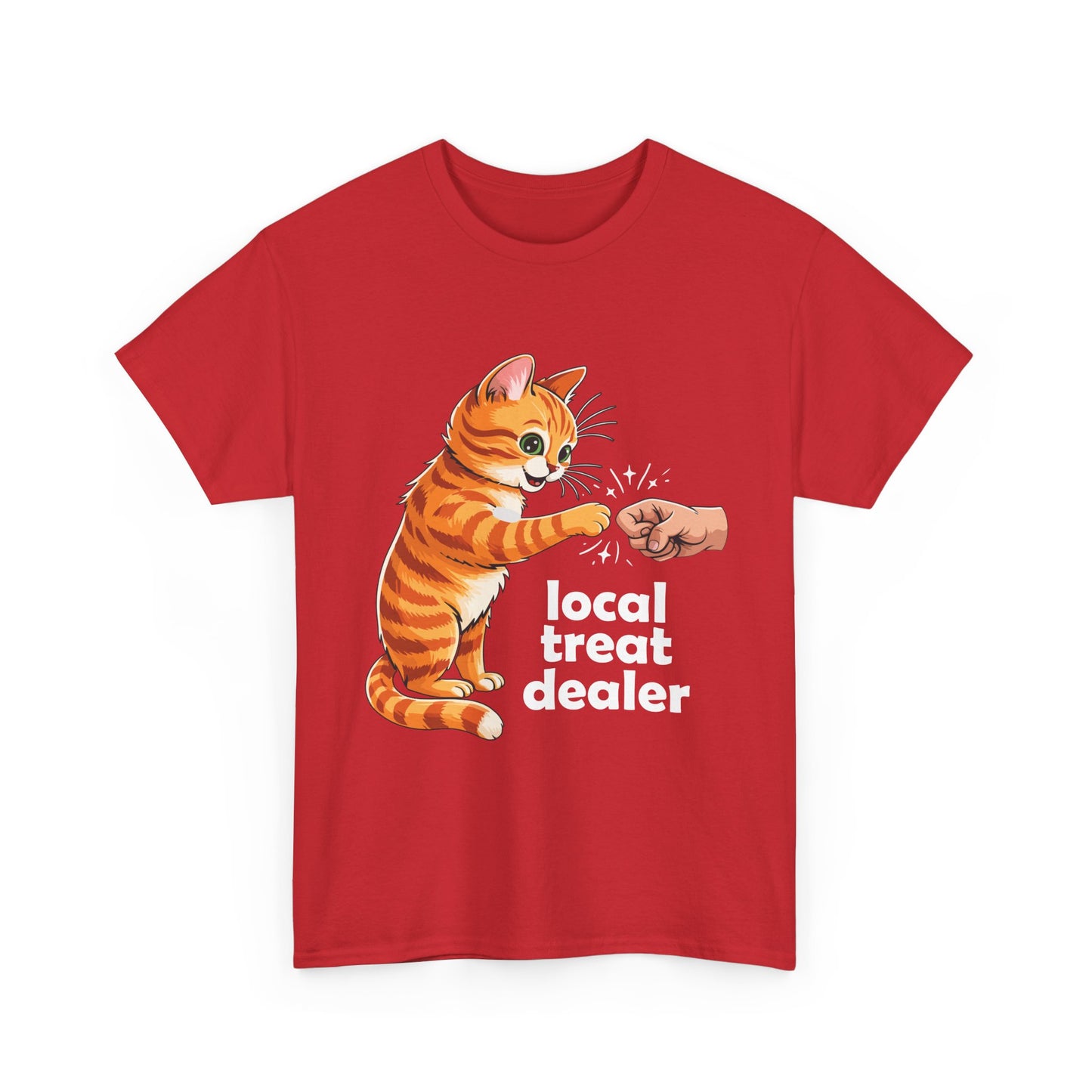 Cat T-Shirt — "Local Treat Dealer" Cute Ginger Kitty Fist Bump Tee