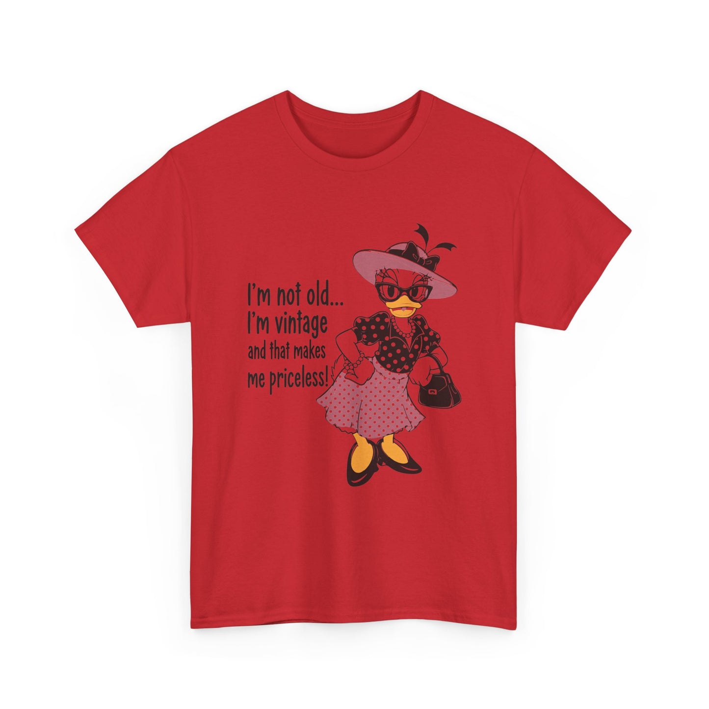 Vintage Duck Graphic Tee — "I’m not old... I’m vintage and that makes me priceless!"