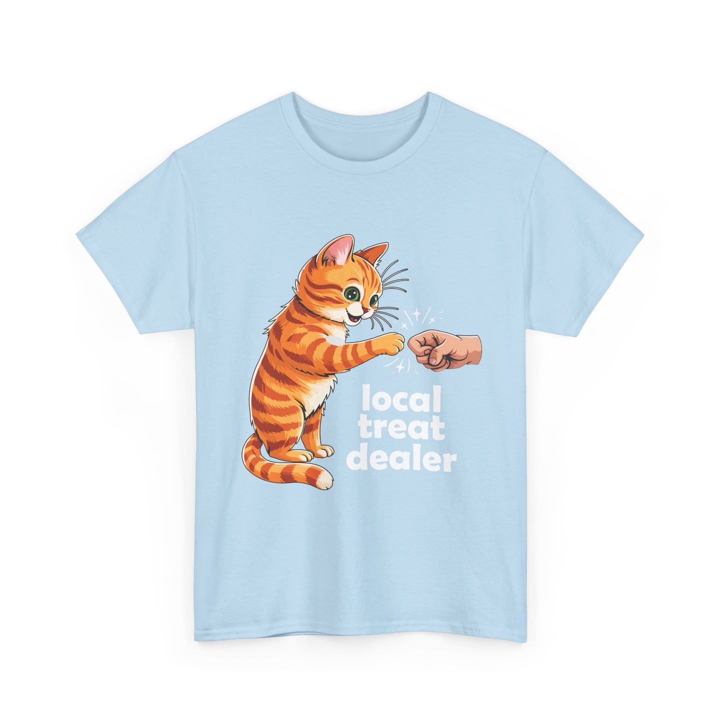 Cat T-Shirt — "Local Treat Dealer" Cute Ginger Kitty Fist Bump Tee