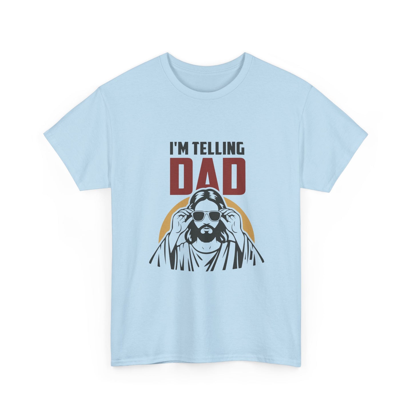 I'm Telling Dad T‑Shirt — Funny Retro Jesus Graphic Tee for Fathers Day & Family Gifts