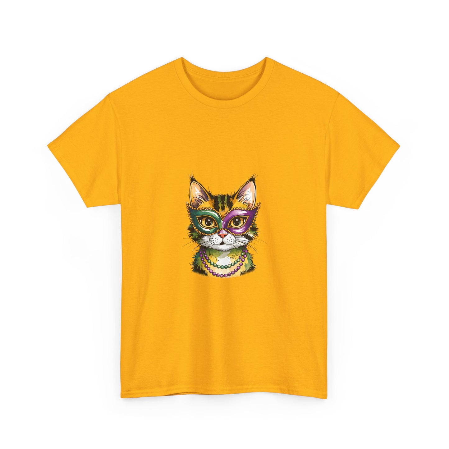 Cat Face Graphic Tee — Colorful Whimsical Kitty T-Shirt