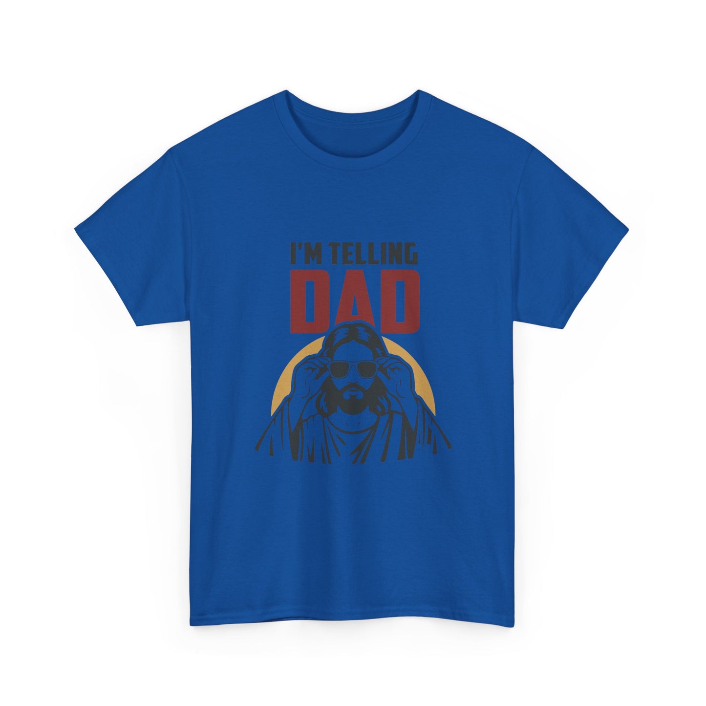 I'm Telling Dad T‑Shirt — Funny Retro Jesus Graphic Tee for Fathers Day & Family Gifts