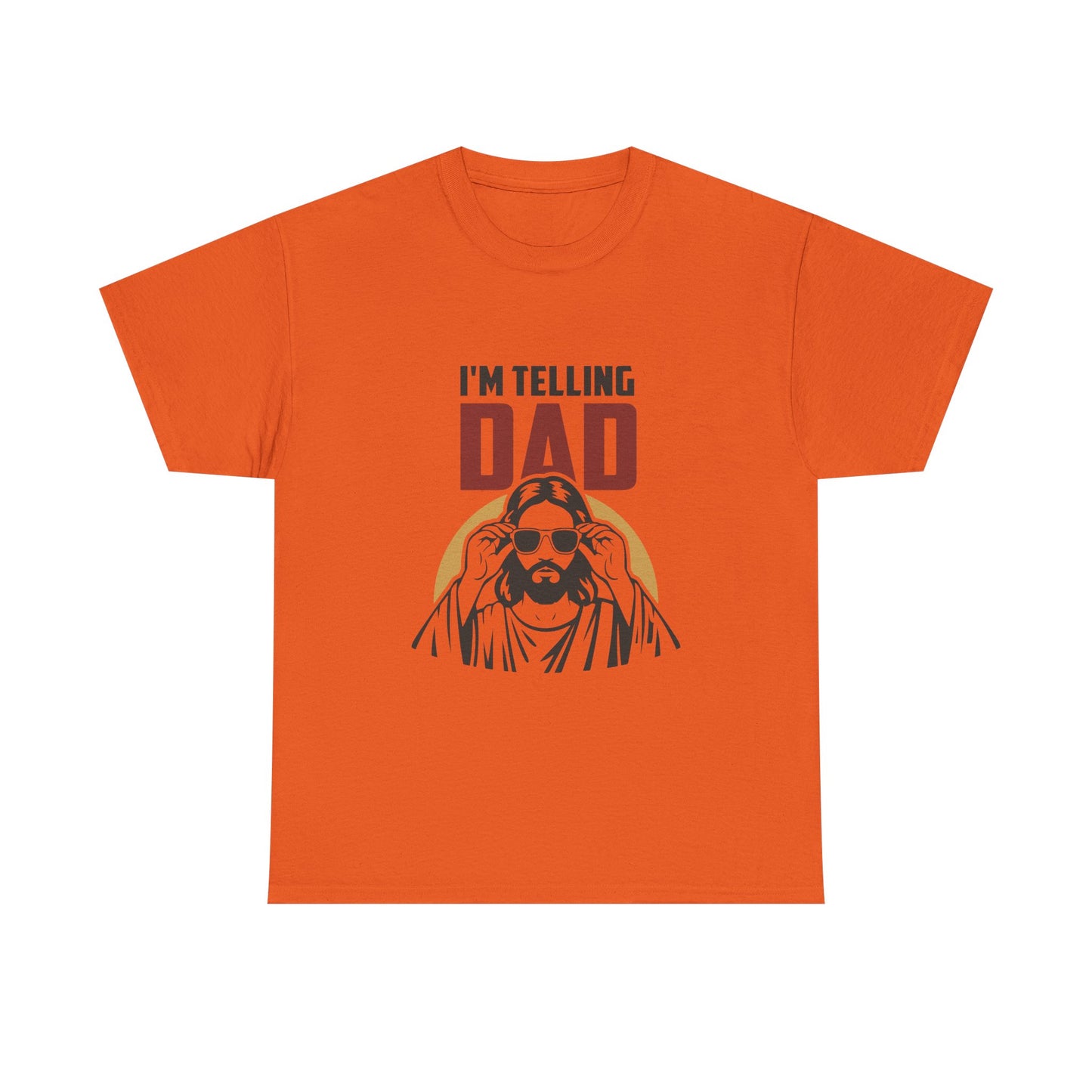 I'm Telling Dad T‑Shirt — Funny Retro Jesus Graphic Tee for Fathers Day & Family Gifts
